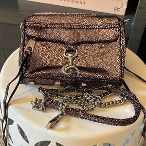 Rebecca Minkoff Sparkling Crossbody Bag with Silver Chain